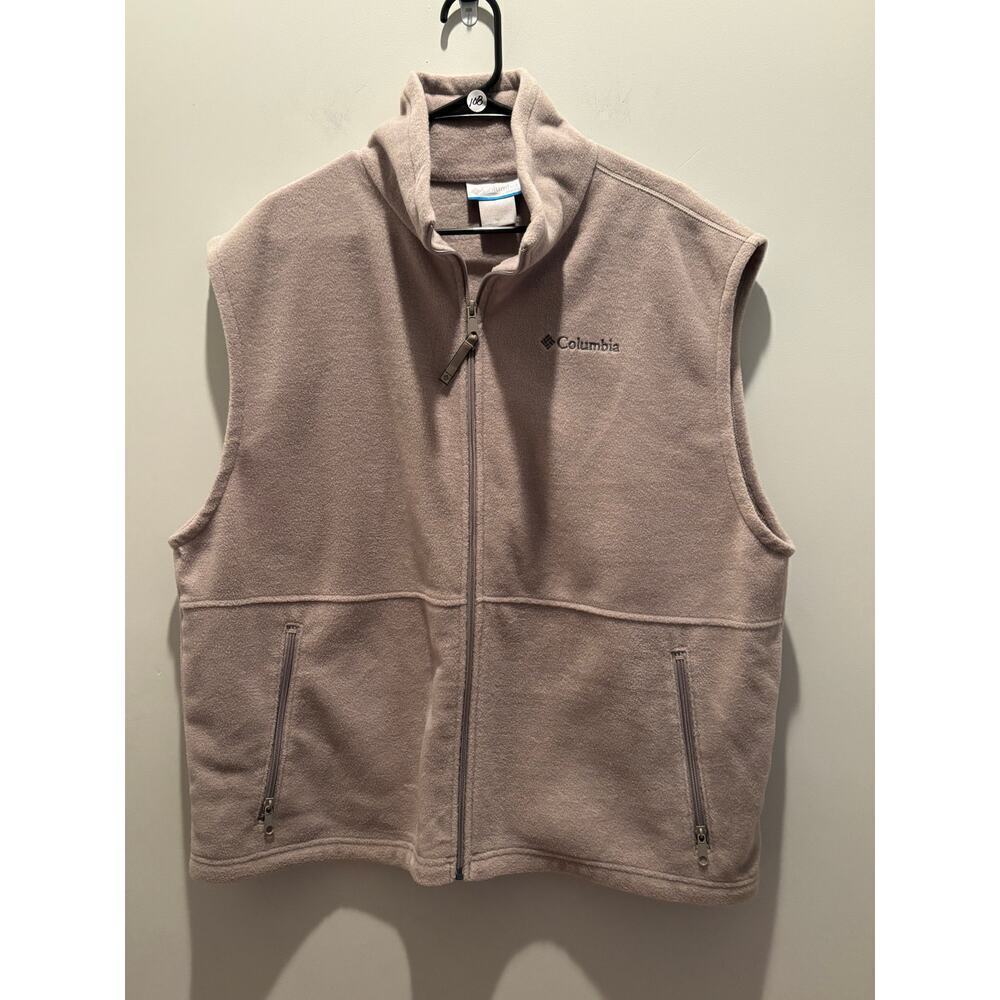 Columbia Men's Light Gray Fleece Vest Size XL